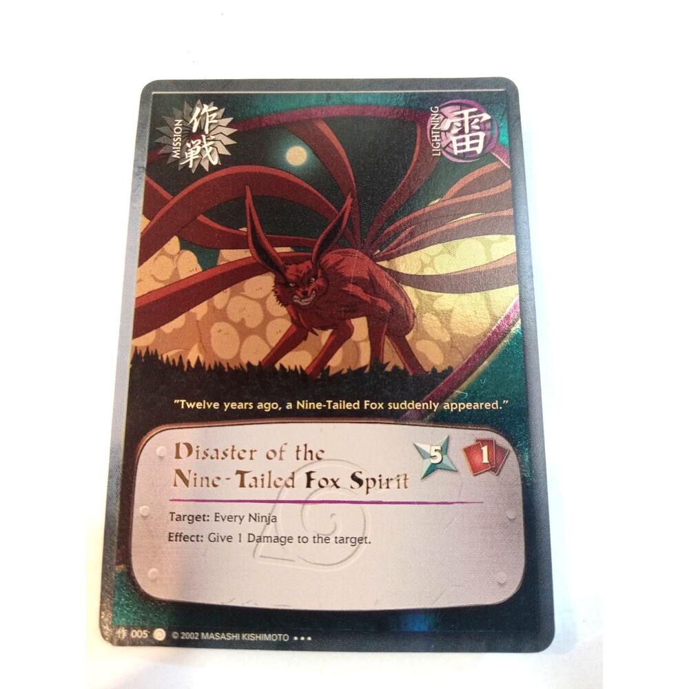 Naruto Ccg Disaster Of The Nine-tailed Fox Spirit N-005 Super Rare Bandai...